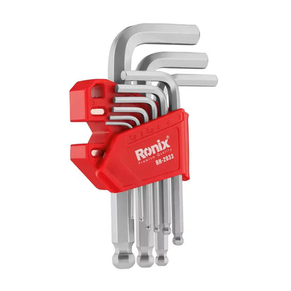 [RH-2033] Set di Chiavi Esagonali Magnetiche a Braccio Corto (9Pcs)
