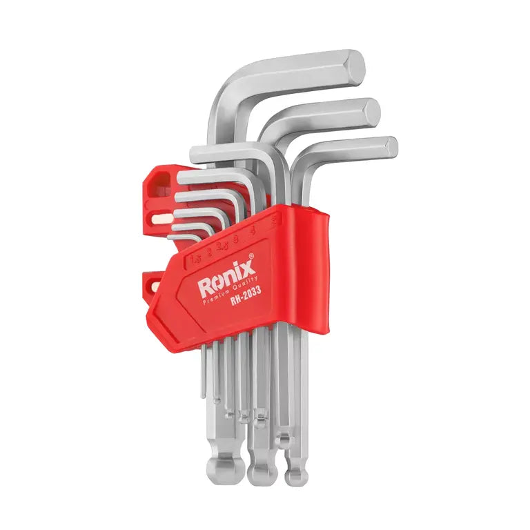 [RH-2033] Set di Chiavi Esagonali Magnetiche a Braccio Corto (9Pcs)