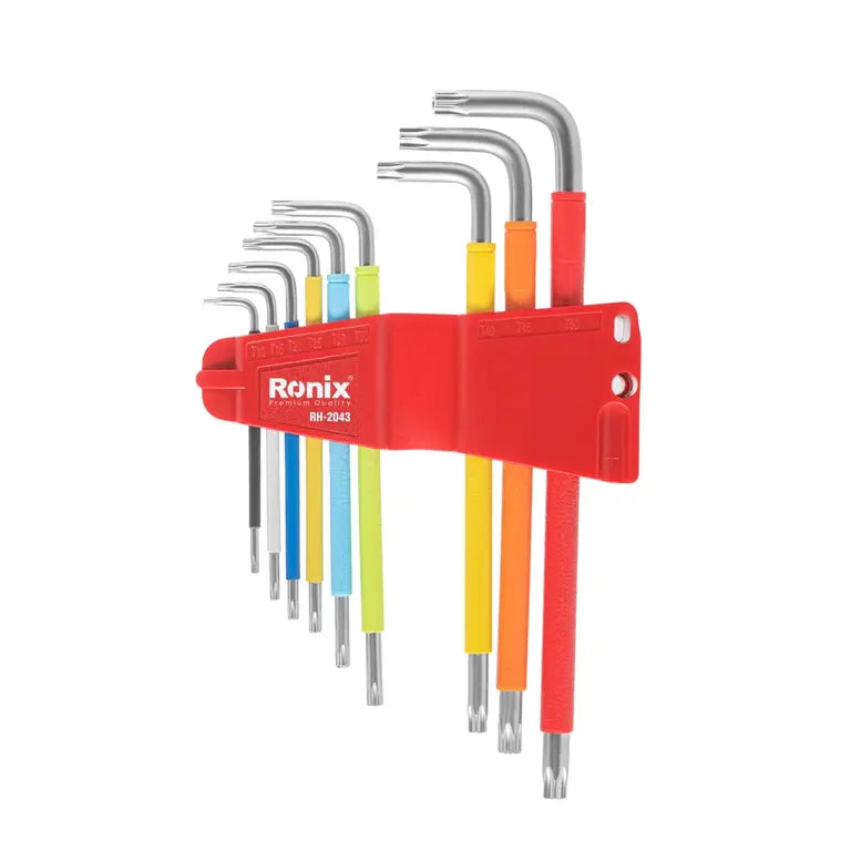 [RH-2043] Multi Colore Braccio Extra Lungo Estremità Torx 9pcs Cr-V