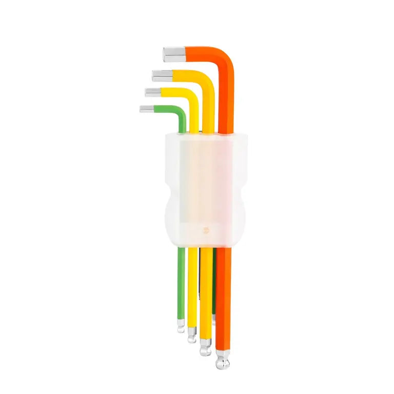 [RH-2048] Set di Chiavi a Sfera Extra Lunghe Multicolore 9pz Tedesco