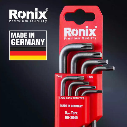 [RH-2049] Set di 8 Chiavi Torx a Braccio Corto Tedesche