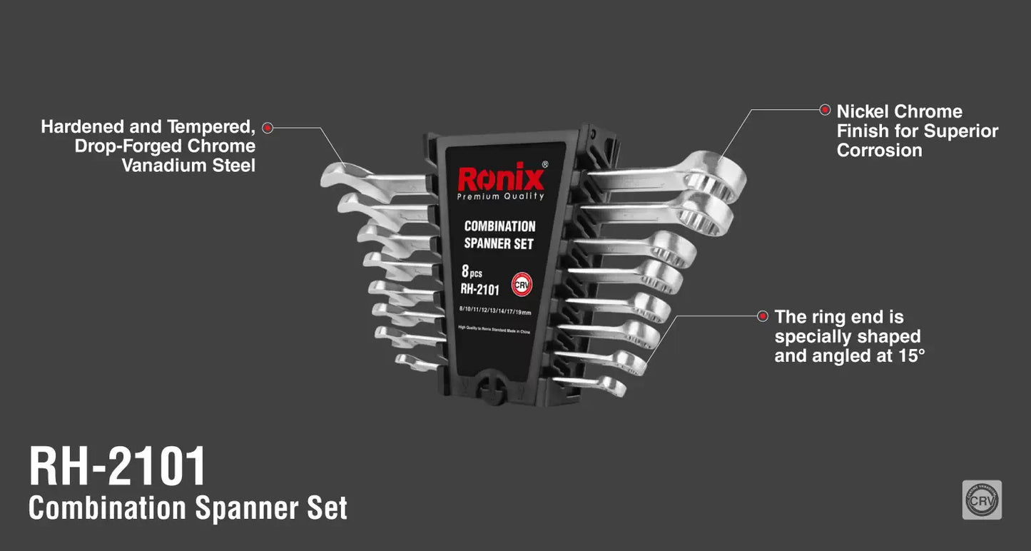 [RH-2101] Set di Chiavi Combinato 8pcs Cr-V
