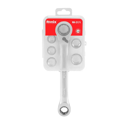 [RH-2171] Set di chiavi a cricchetto reversibili a doppia estremità 7 in 1