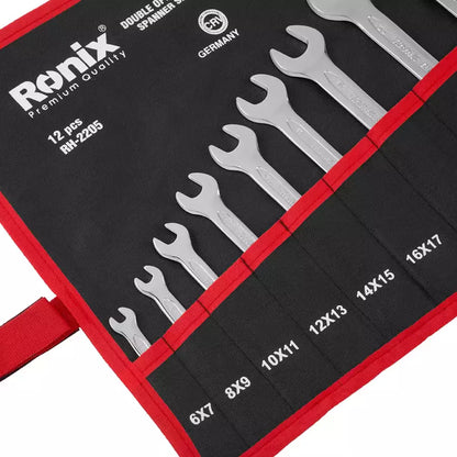 [RH-2205] Set di chiavi a bocca aperta doppie 12pcs