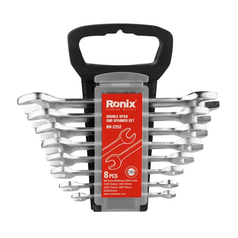 [RH-2252] Set di Chiavi a Bocca Aperta Doppia (8pz)
