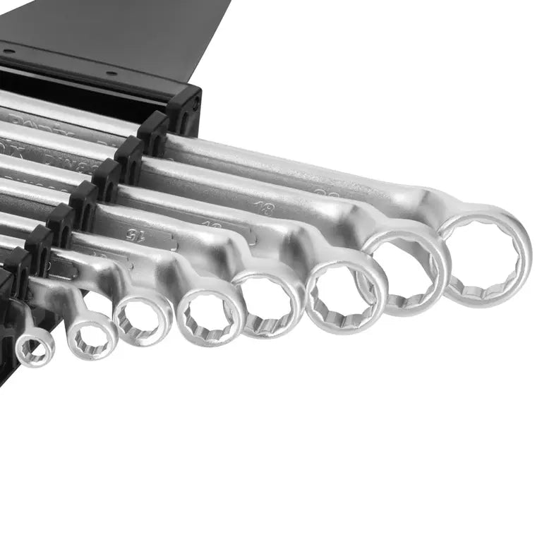 [RH-2301] Set di chiavi a cricchetto a doppio anello (8 pezzi) con supporto in plastica