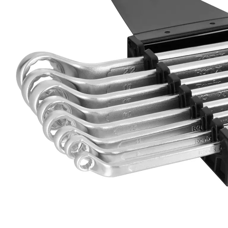 [RH-2301] Set di chiavi a cricchetto a doppio anello (8 pezzi) con supporto in plastica