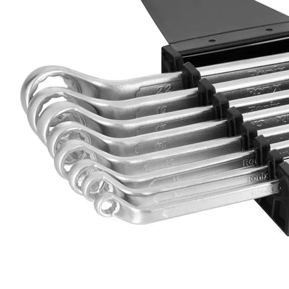 [RH-2301] Set di chiavi a cricchetto a doppio anello (8 pezzi) con supporto in plastica