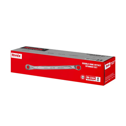 [RH-2304] Set di chiavi a cricchetto a doppio anello offset 8 pezzi