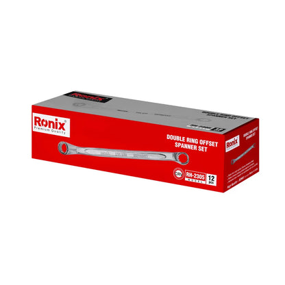 [RH-2305] Set di chiavi a cricchetto offset a doppio anello 12pz