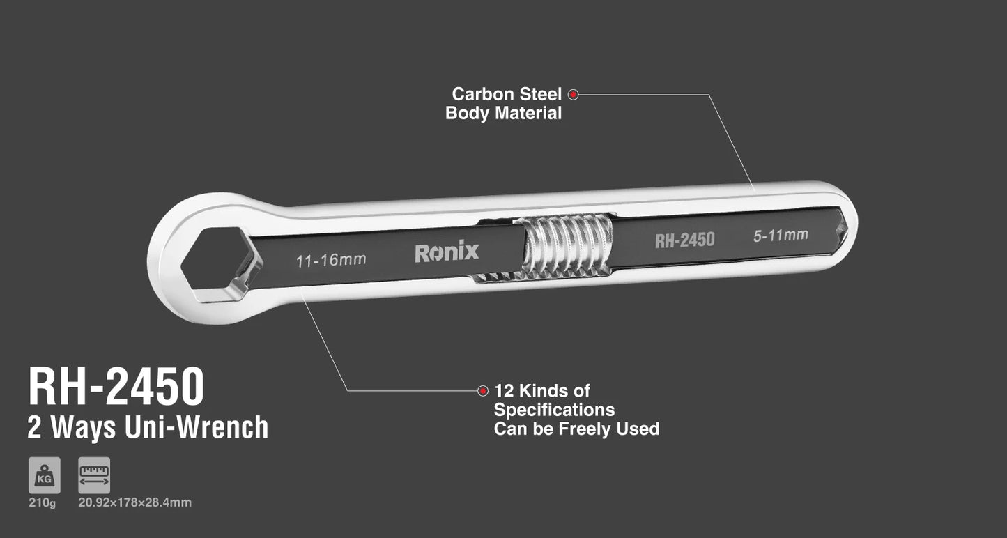 [RH-2450] Chiave Uni 2Ways (5-16 mm)