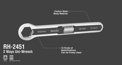 [RH-2451] Chiave Uni-wrench (15-27mm)