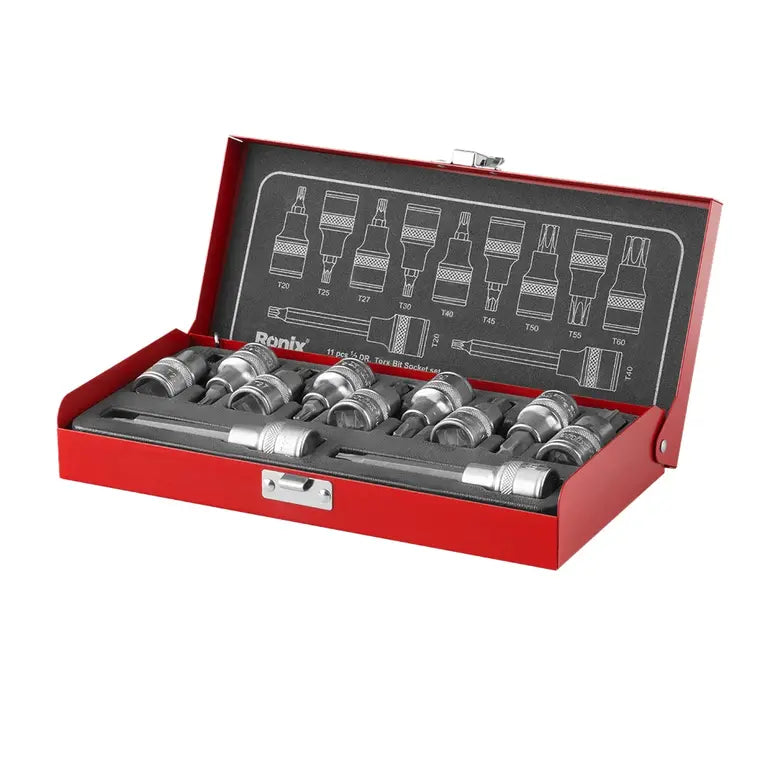 [RH-2693] Set di Bussola per Chiavi Torx (11pcs) - 1/2 inch