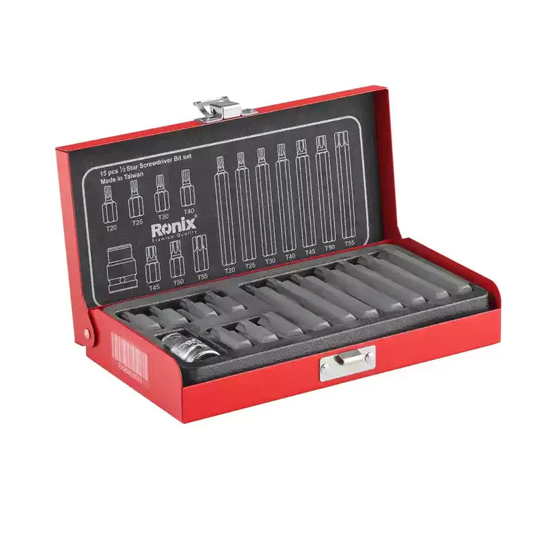 [RH-2696] Set di Punte per Cacciavite Torx (15pcs)-12inch