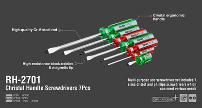 [RH-2701] Set di Cacciaviti 7Pcs Magnetico / Cr-V