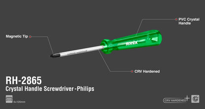 [RH-2865] Cacciavite Phillips Crystal 6x125mm