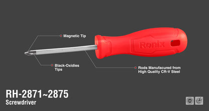 [RH-2871] Cacciavite Phillips con Manico in Plastica 5x125mm-1color