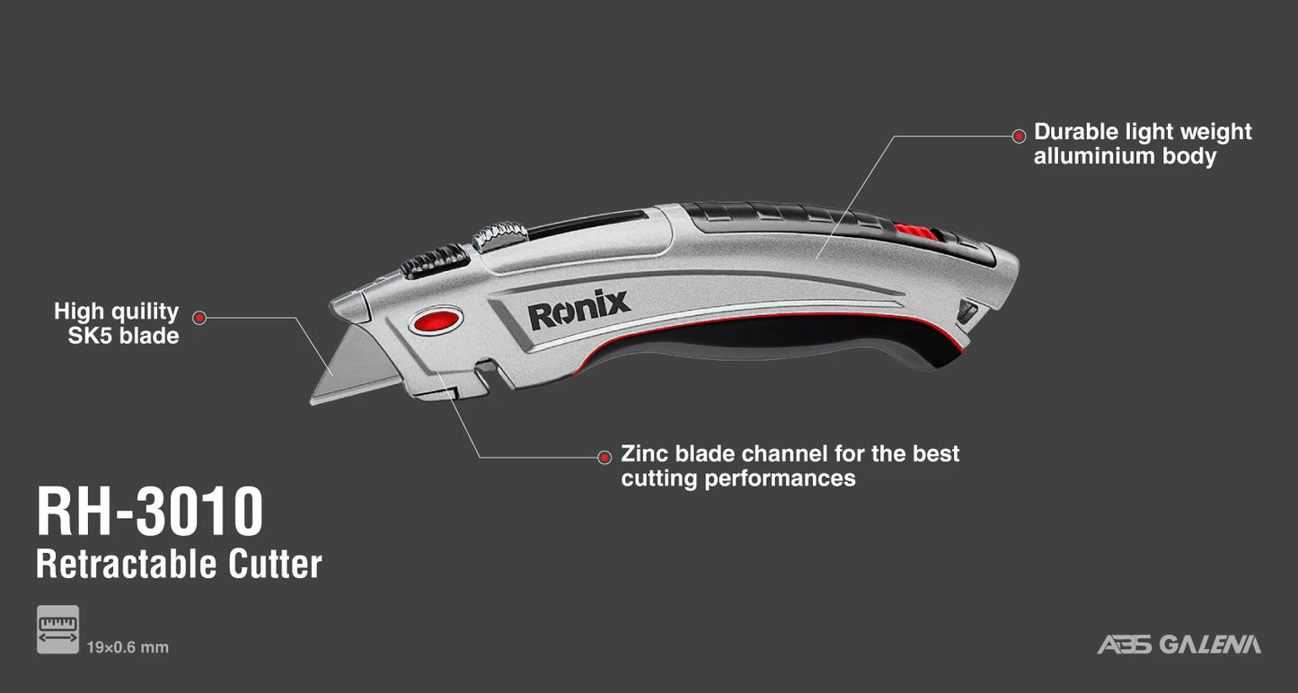 [RH-3010] Cutter retrattile trapezoidale modello Shark