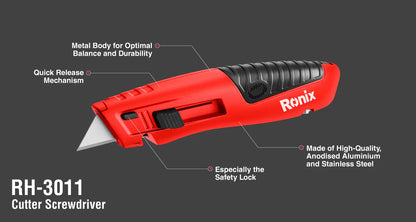 [RH-3011] Multi Six trapezoidale Cutter Retrattile