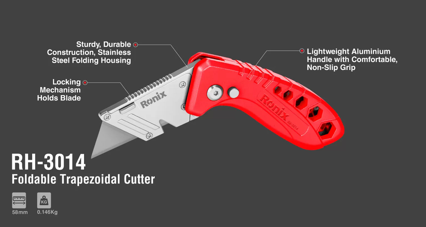 [RH-3014] cutter retrattile trapezoidale modello Folda
