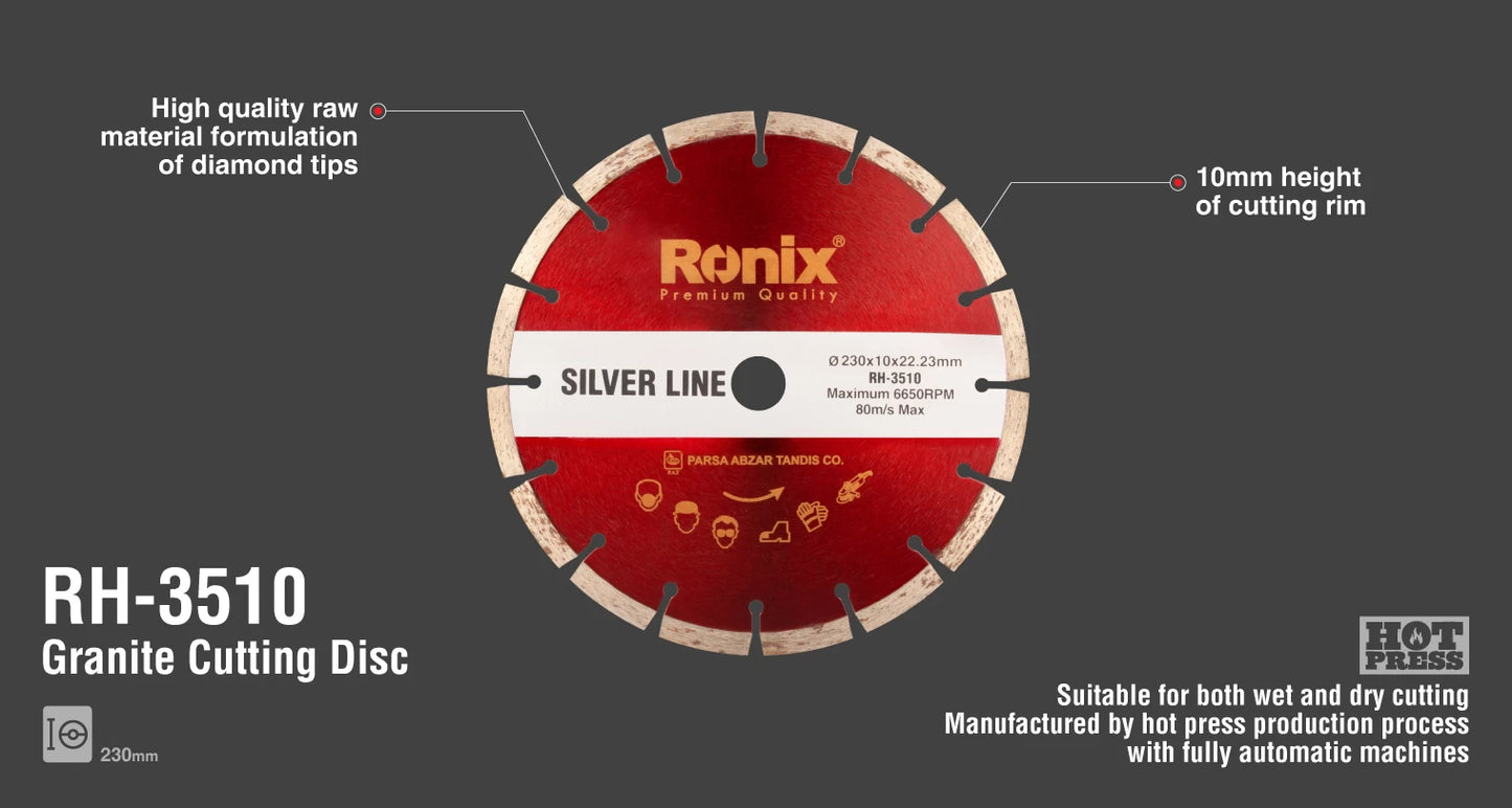 [RH-3510] Disco per il taglio del granito 230mm - serie Silverline