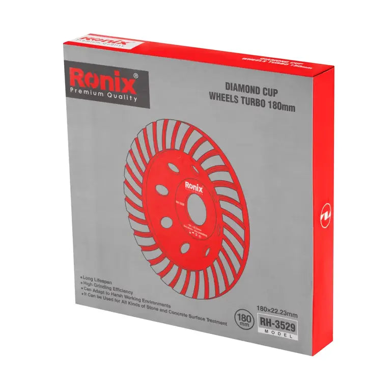 [RH-3529] Ruota di macinazione Turbo Diamond Cup 180x22.2mm