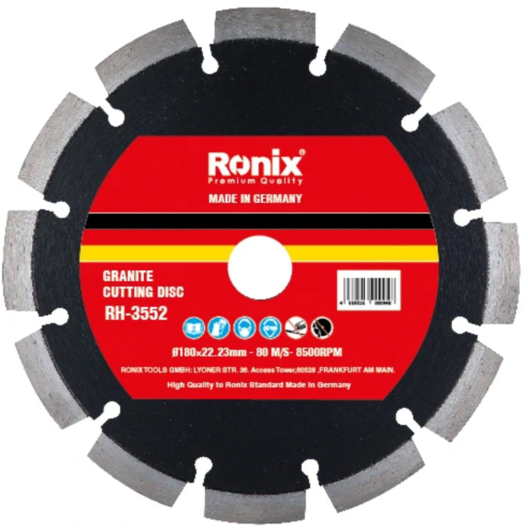 [RH-3552] Disco da Taglio per Granito 180 mm - Segmento 11 - Tedesco