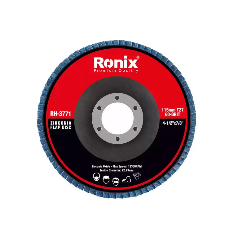 [RH-3771] Disco lamellare per smerigliatura in zirconio 115mm-60grit
