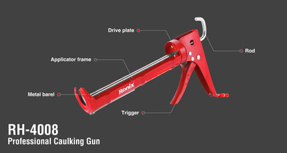 [RH-4008] Pistola per Silicone-1500 N-Tank in Alluminio