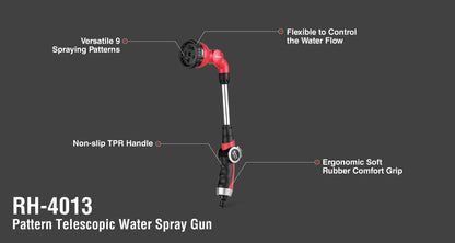 [RH-4013] 9Pattern Pistola Spray Telescopica per Acqua