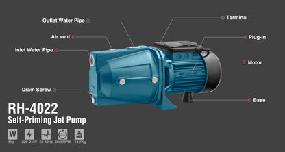 [RH-4022] Pompa Jet Autoadescante 1 HP
