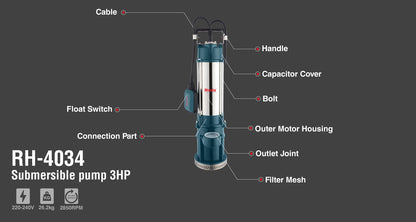 [RH-4034] Pompa sommersa 3HP
