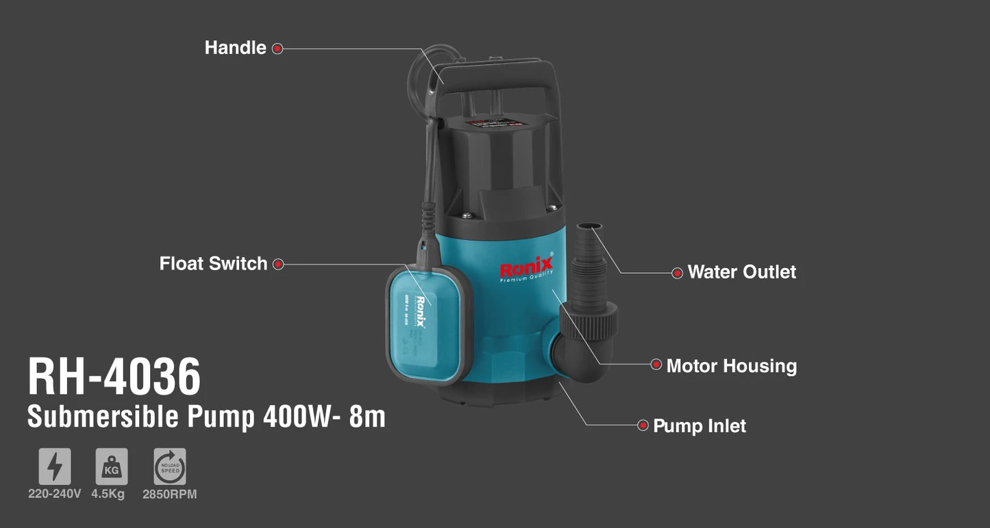 [RH-4036] Pompa sommersa 400W-8m