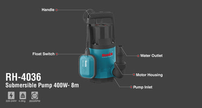 [RH-4036] Pompa sommersa 400W-8m