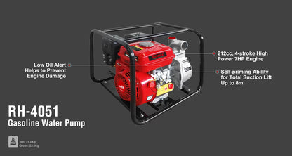 [RH-4051] Pompa dell'Acqua a Benzina 2inch-7HP
