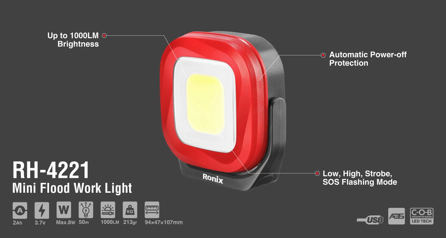 [RH-4221] Mini Flood work light 1000lm - modello Lumin