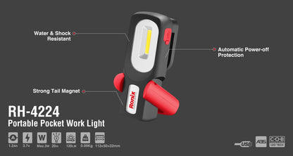 [RH-4224] Luce da lavoro portatile a tasca 120lm - Modello Magno
