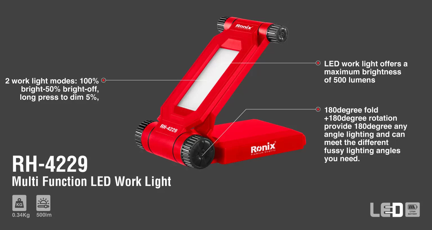 [RH-4229] Faro da lavoro LED multifunzione 500lm