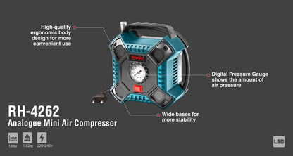 [RH-4262] Compressore d'Aria Mini Analogico 11Bar