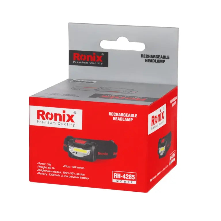 [RH-4285] 3w Lampada frontale ricaricabile 120LM