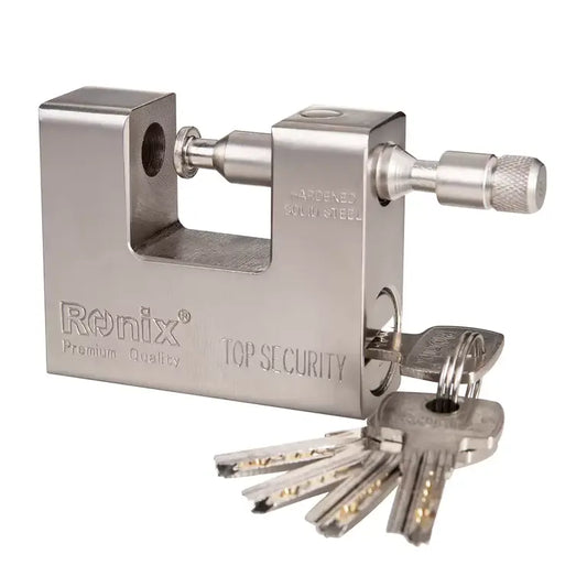[RH-4291] Lucchetto Rettangolare con Chiave in Ferro-84mm