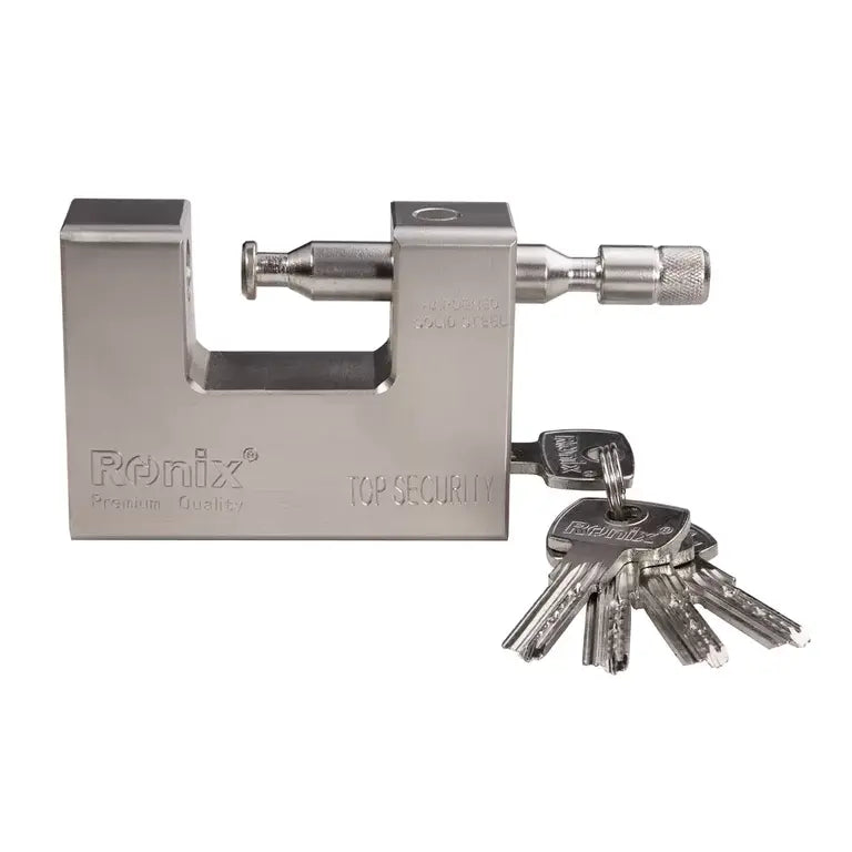 [RH-4292] Lucchetto Rettangolare con Chiave in Ottone-94mm