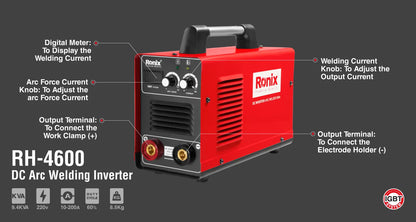 [RH-4600] Inverter per Saldatura ad Arco DC, 9.4 KVA, 200A