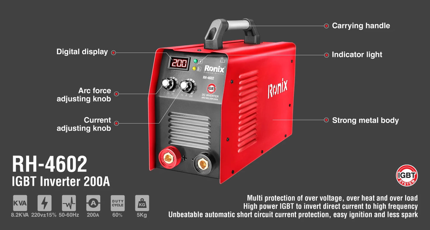 [RH-4602] Inverter per Saldatura ad Arco DC 200A
