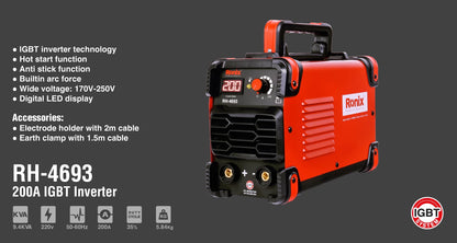 [RH-4693] Inverter per Saldatura ad Arco DC 20-200A