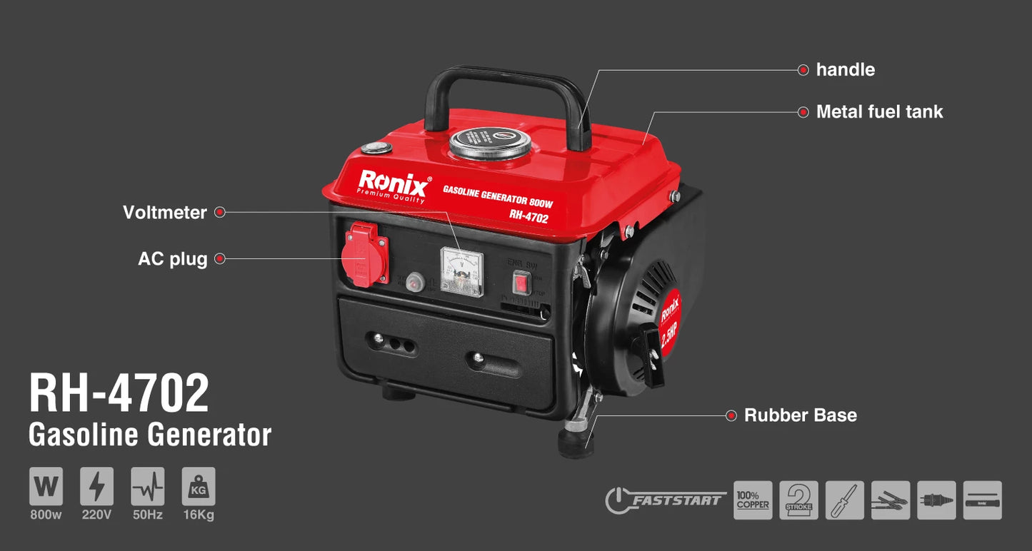[RH-4702] Generatore a Benzina 0.8Kw-4L