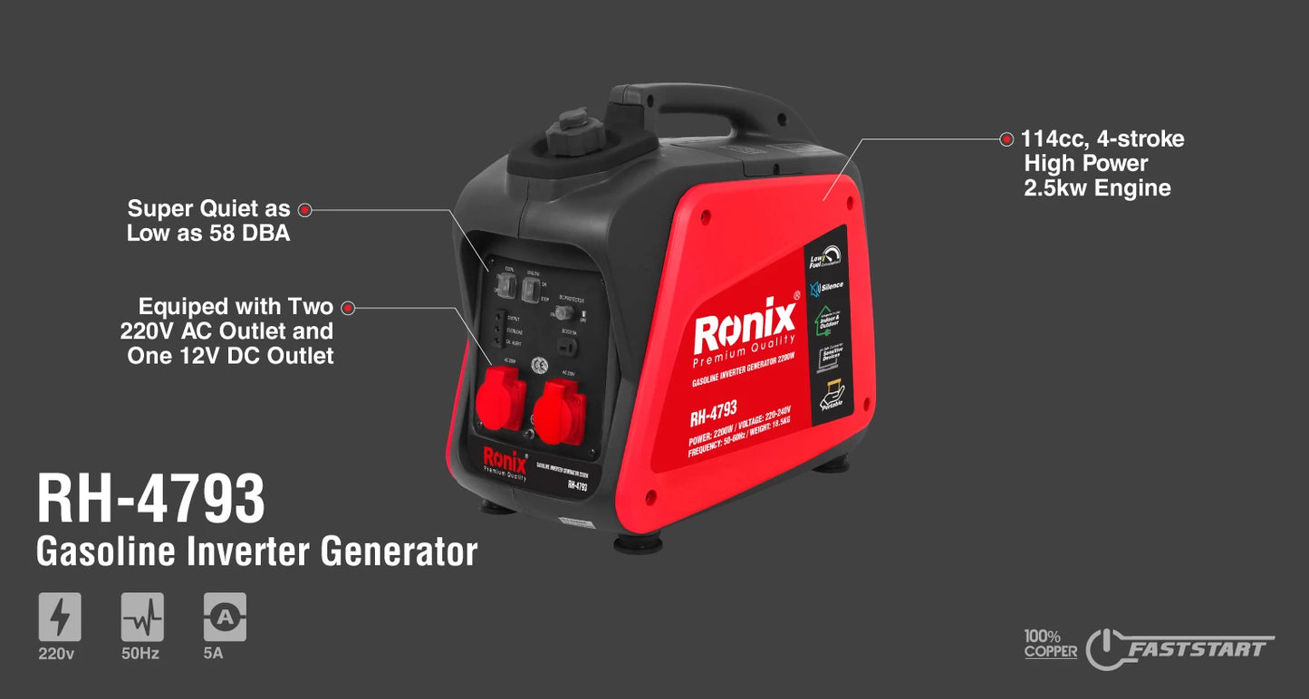 [RH-4793] Generatore Inverter a Benzina 2200W