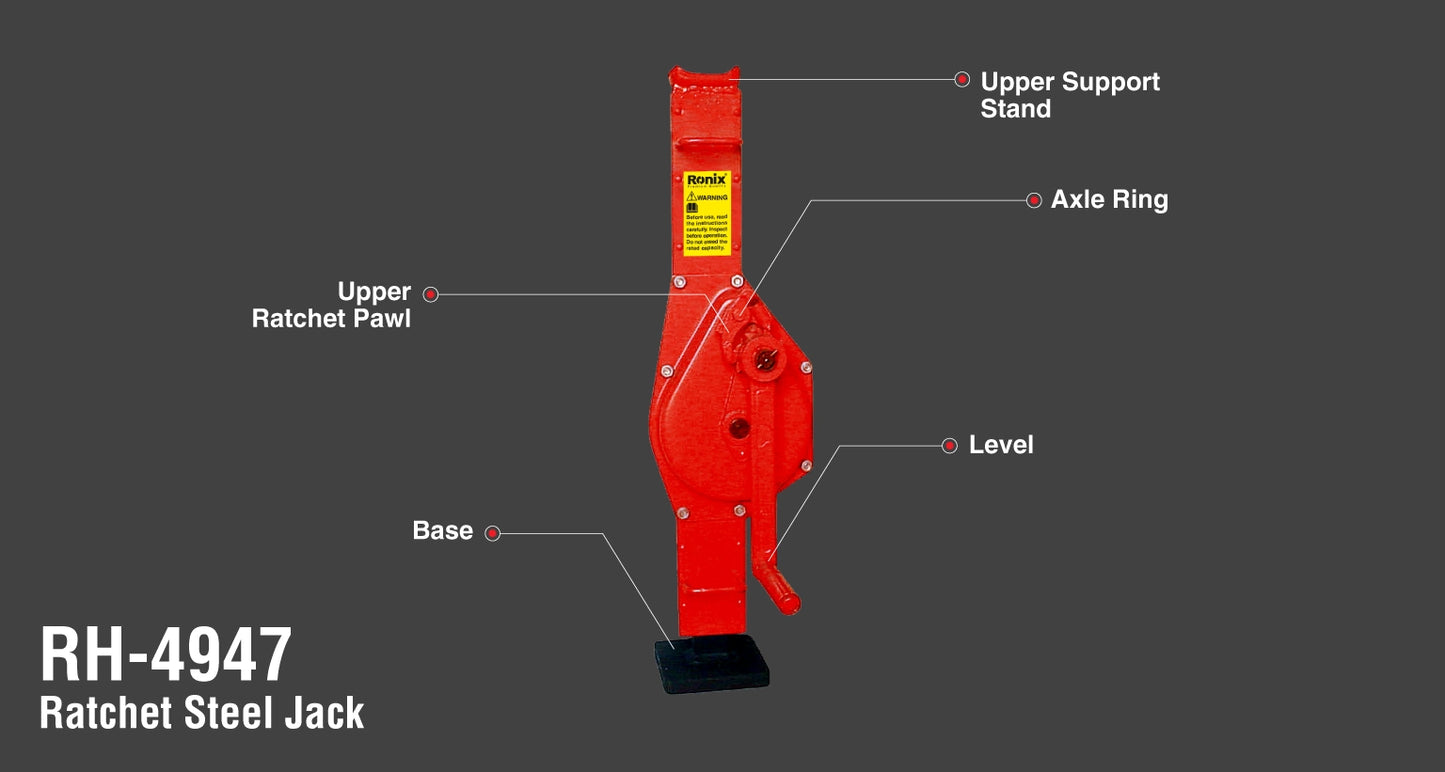 [RH-4947] Crick in acciaio a cricchetto 3 tonnellate