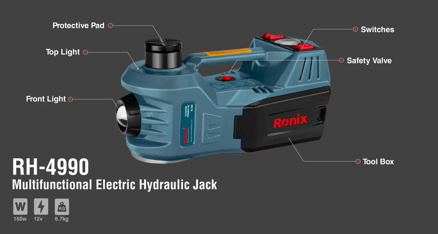 [RH-4990] Jack Idraulico Elettrico Multifunzionale