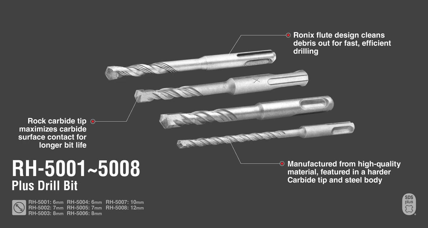 [RH-5008] Punta per trapano SDS Plus 12x160 mm-40Cr